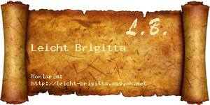 Leicht Brigitta névjegykártya